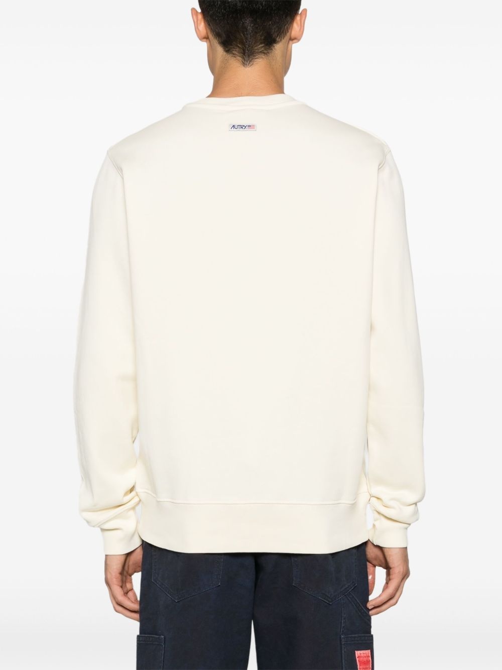 logo-patch jersey sweatshirt - 4