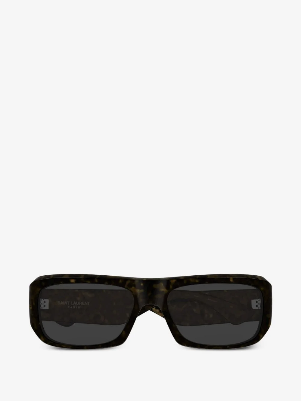 tortoiseshell-effect rectangle-frame sunglasses - 1