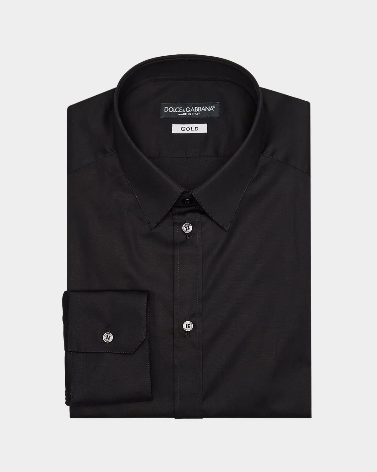 Men's Stretch-Cotton Point Collar Button-Front Shirt - 1