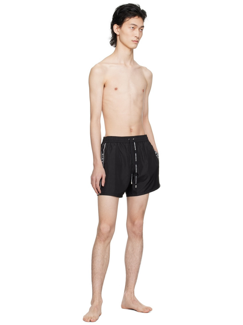Balmain Black Printed Swim Shorts outlook
