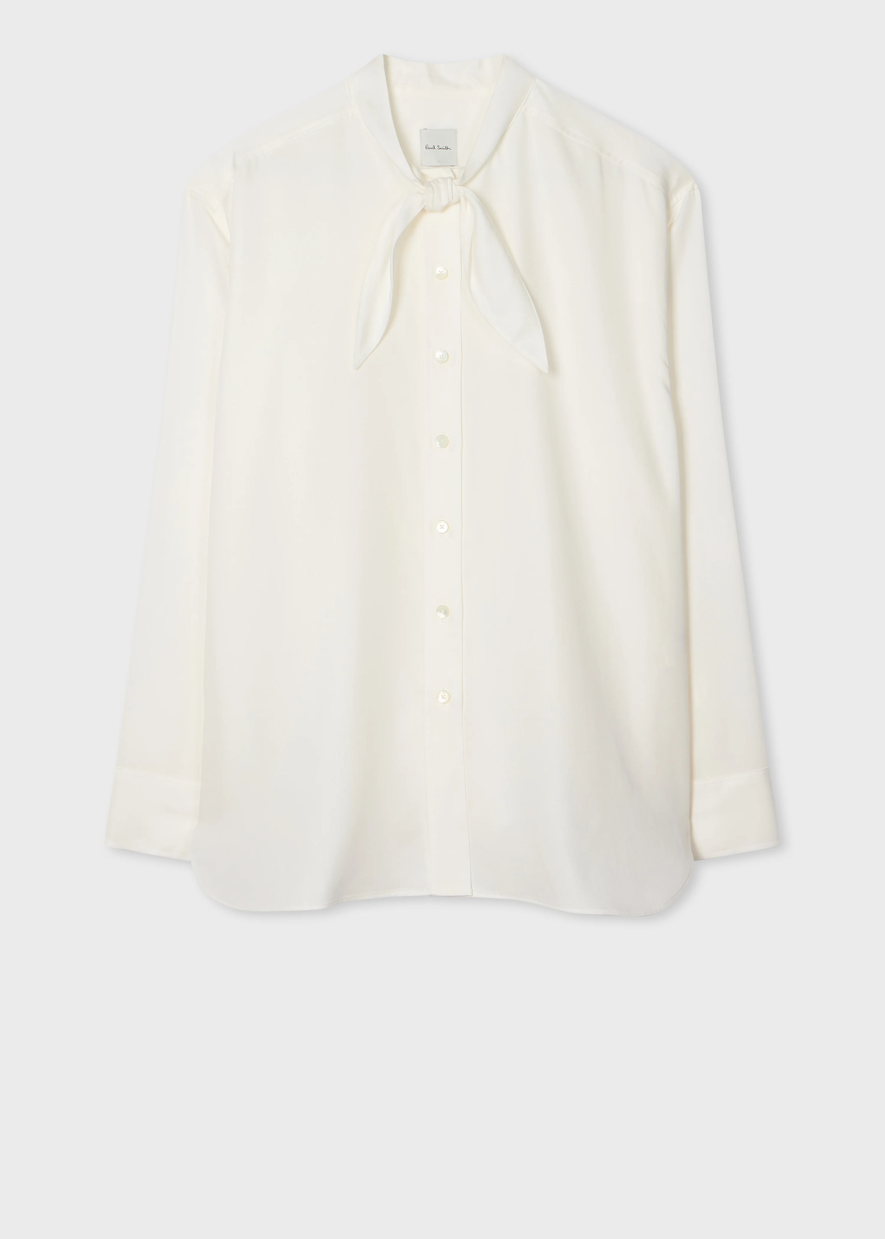 Women's Ivory Bow Blouse - 1