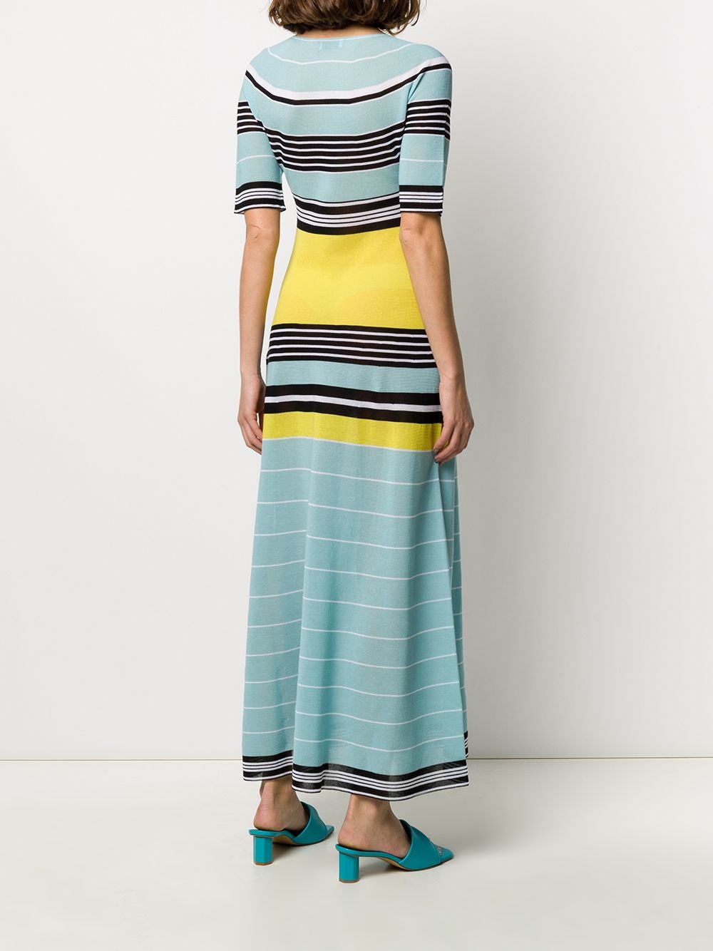 striped long knitted dress - 4