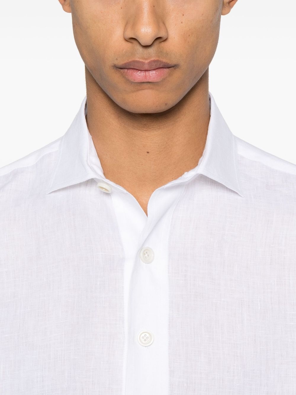 linen polo shirt - 4
