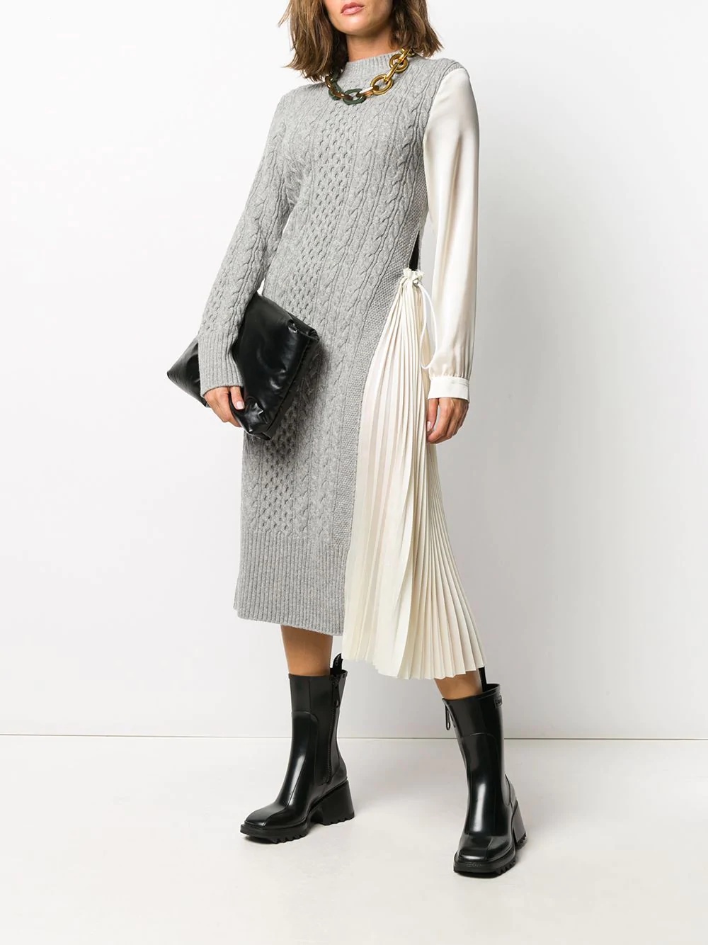 cable knit jumper dress - 2