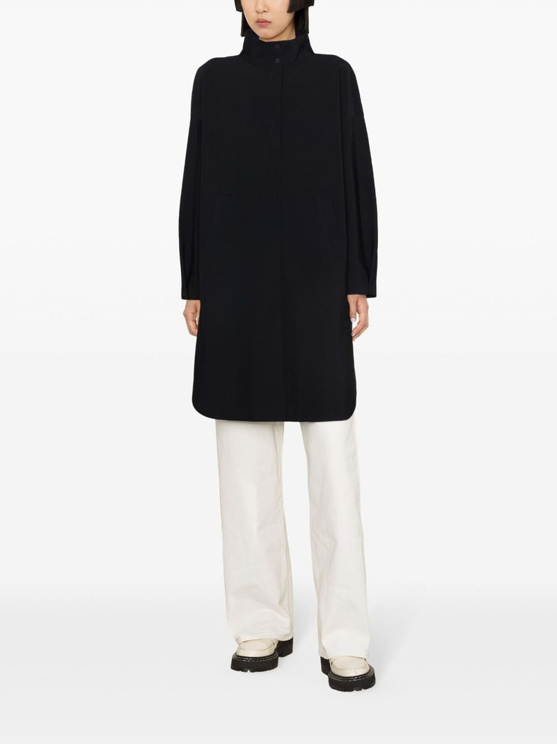 Herno press-stud single-breasted coat outlook