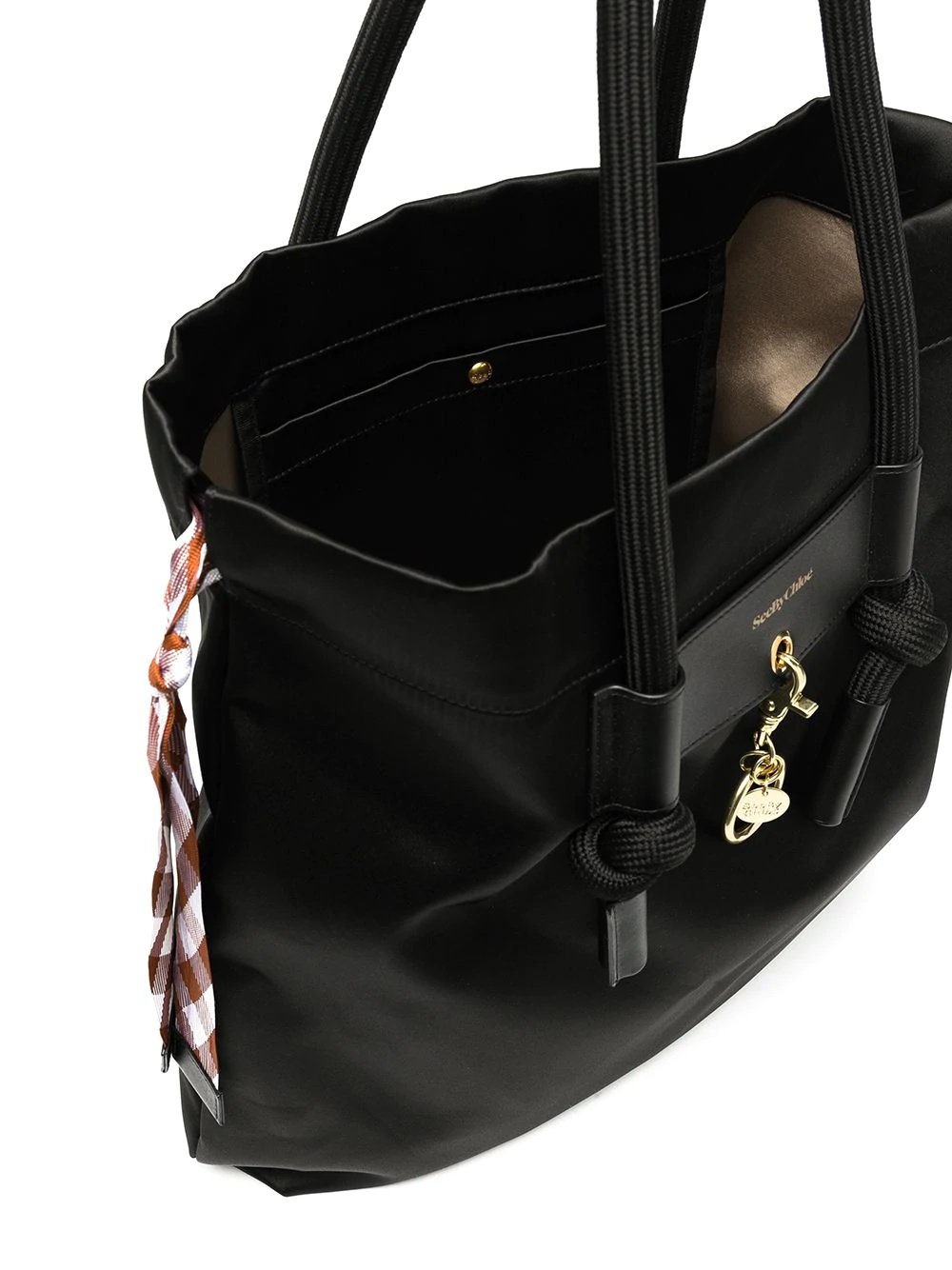 drawstring rope shoulder bag - 5