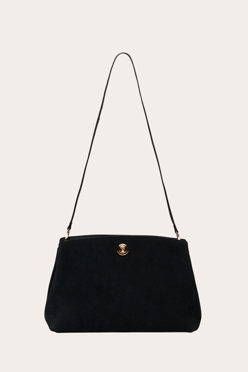 PUSHLOCK POUCH BLACK SUEDE 3