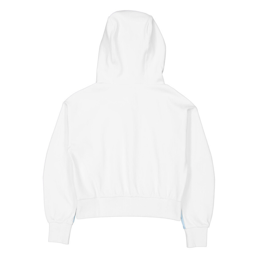 Stella Mccartney Ladies White Logo-Print Cotton-Jersey Hoodie - 7