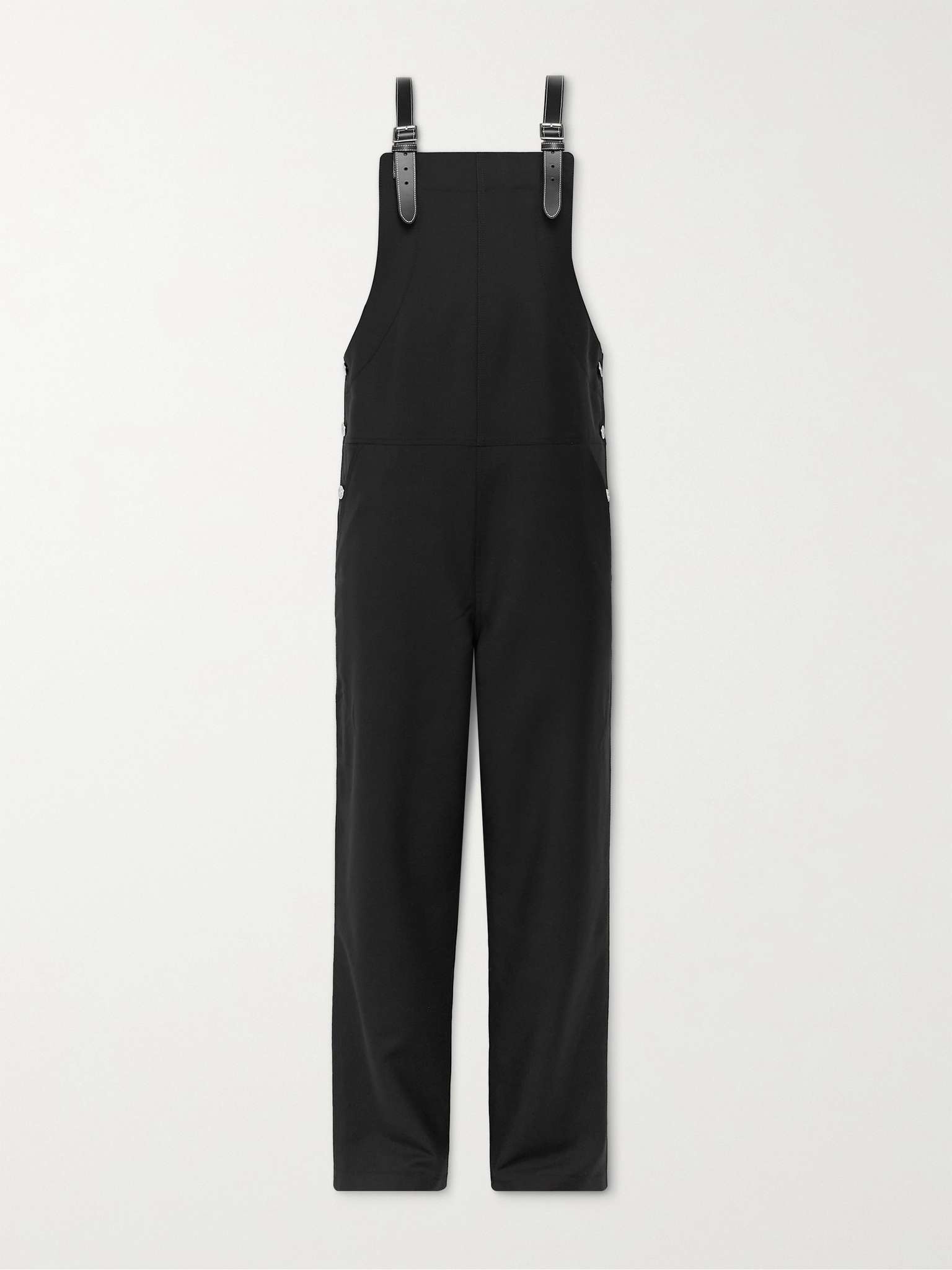 Leather-Trimmed Mohair and Virgin Wool-Blend Overalls - 1