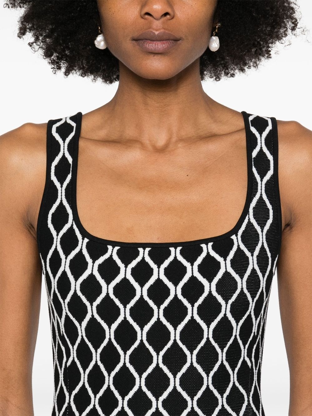 geometric-print midi dress - 5