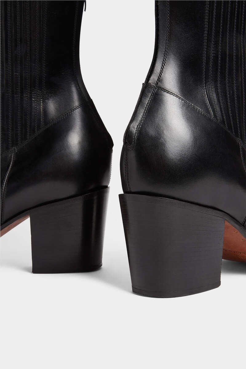 CITY MAN LEATHER HEELED BOOTS - 5