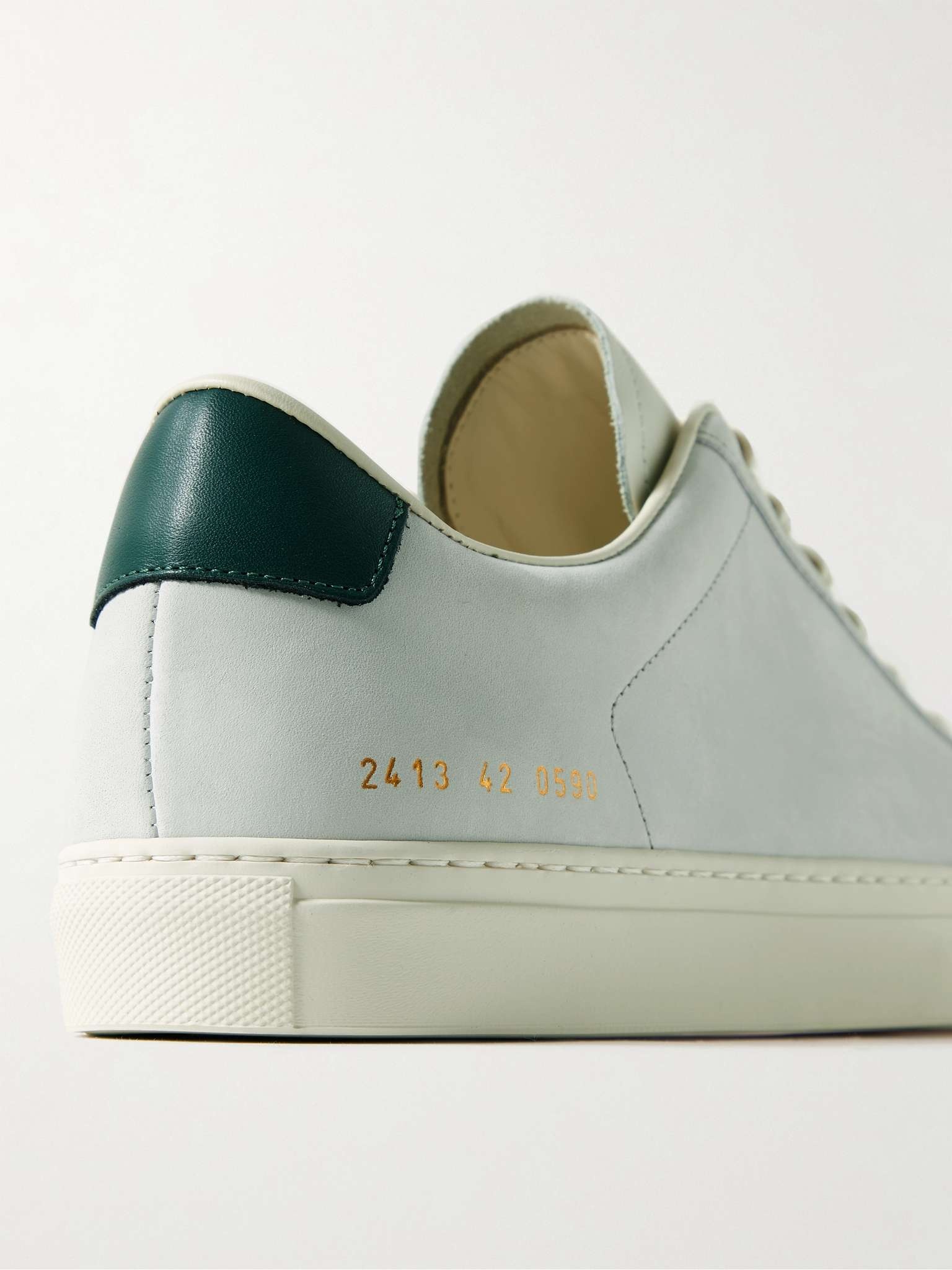 Retro Leather-Trimmed Nubuck Sneakers - 6