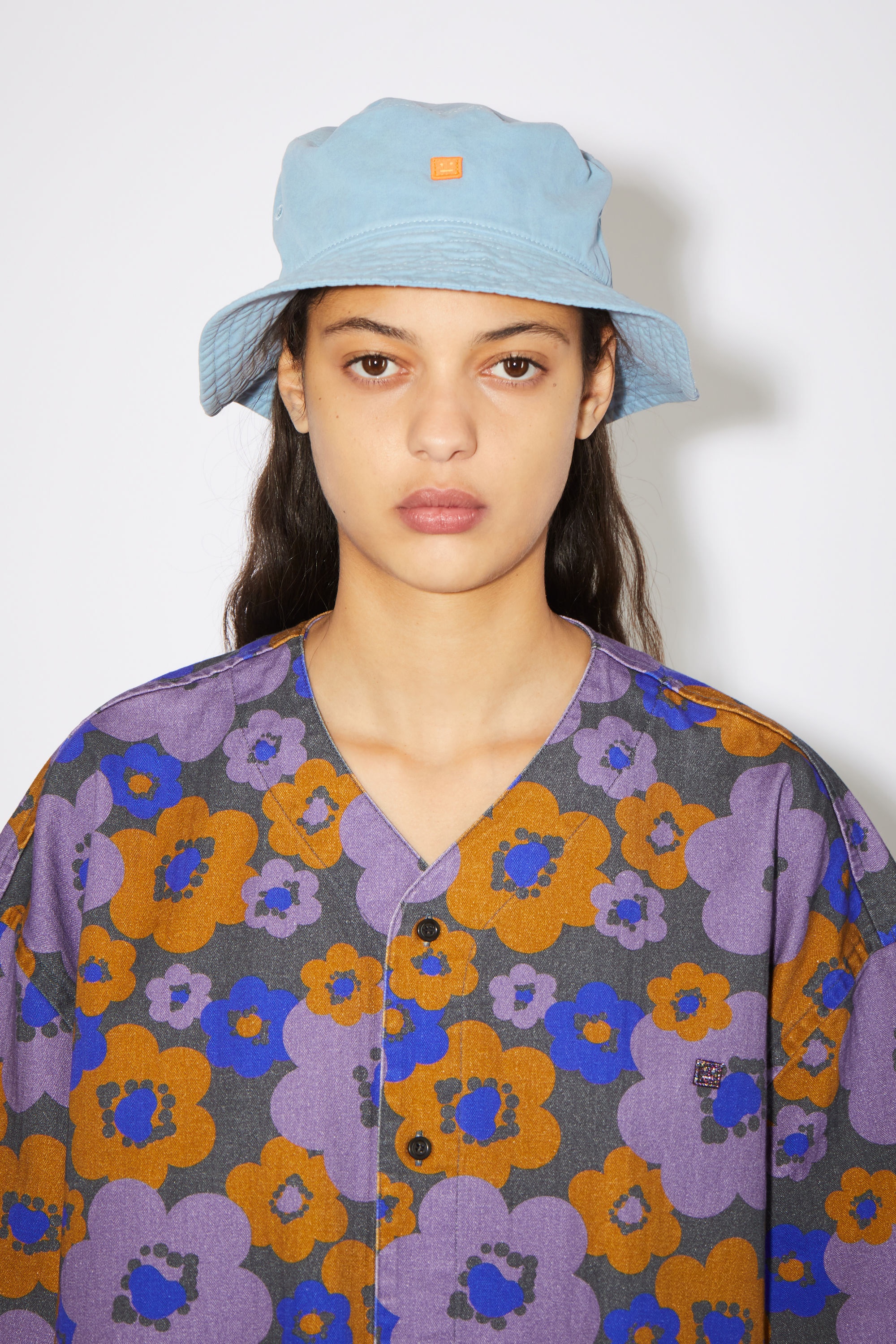 Cotton bucket hat - Dusty blue - 2