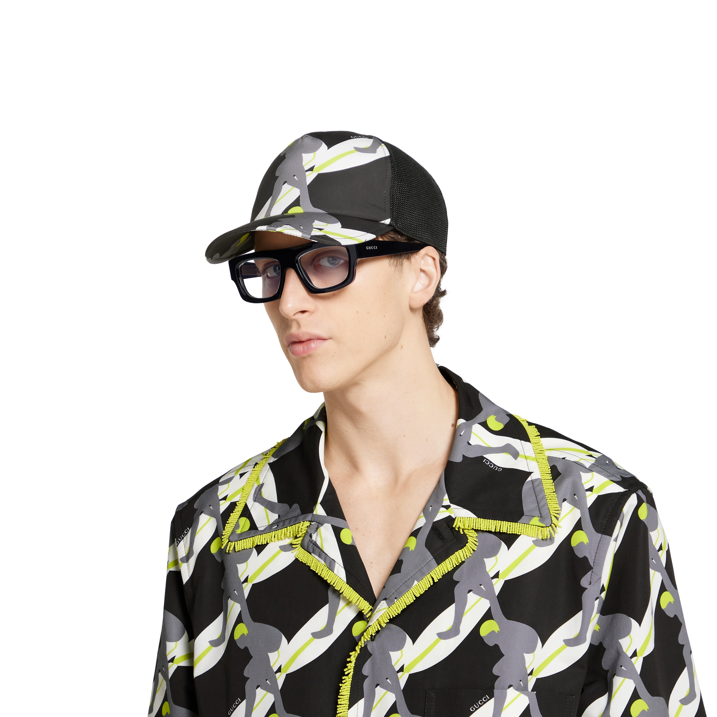 Printed cotton canvas baseball hat - 3