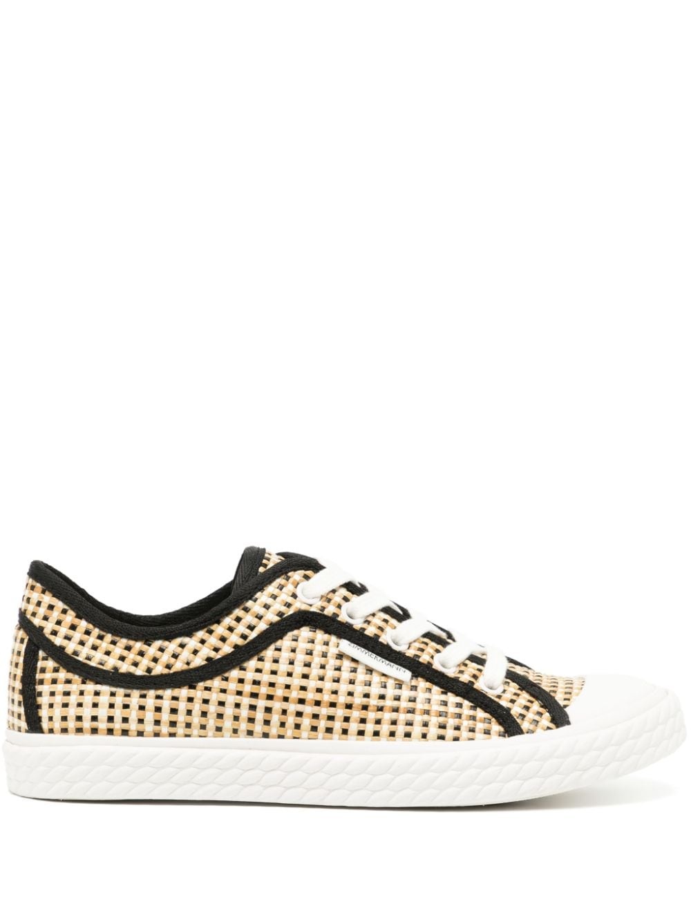 Twist check-print sneakers - 1