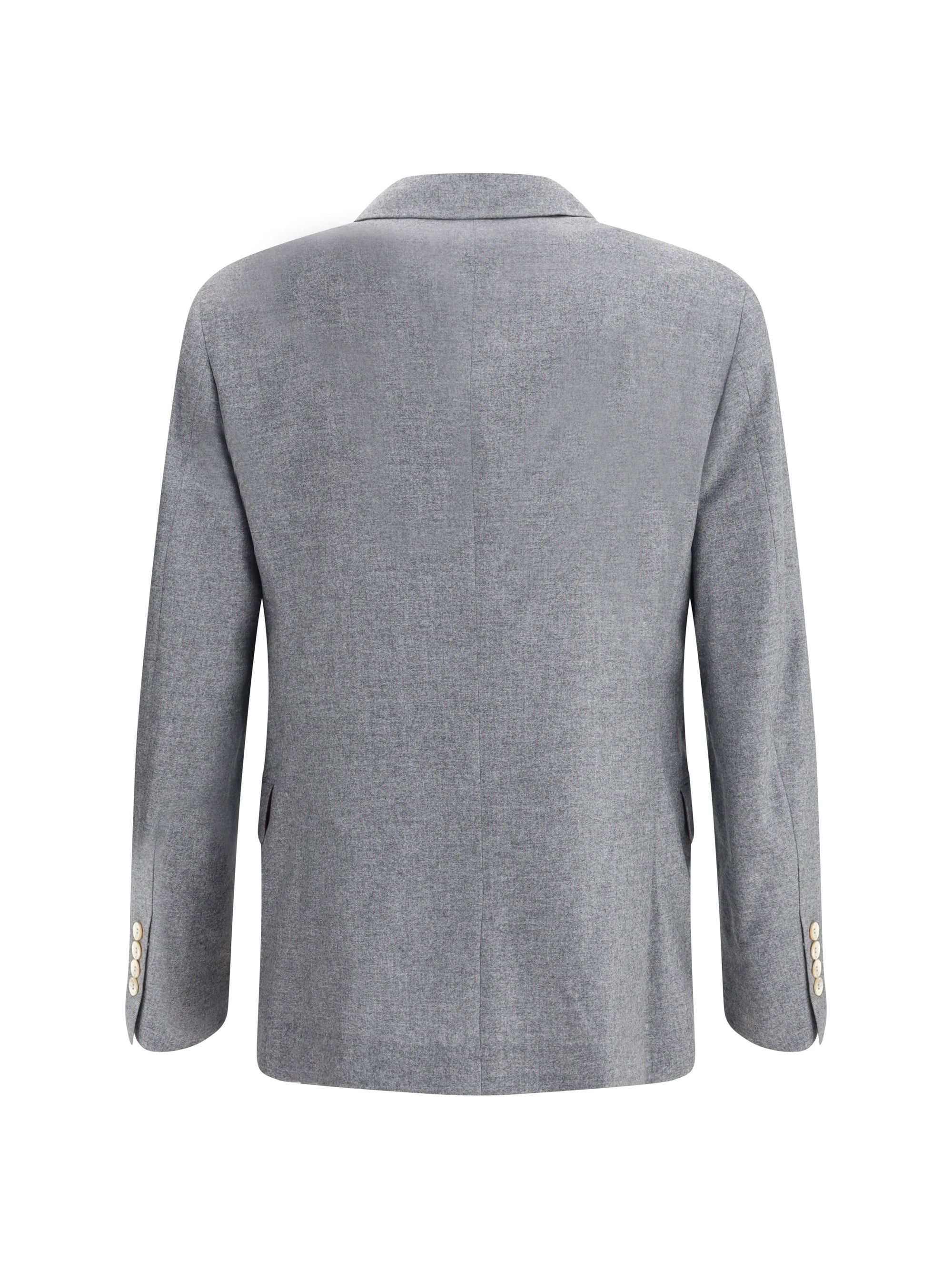 Brunello Cucinelli Men Cashmere And Silk Flannel Blazer - 2