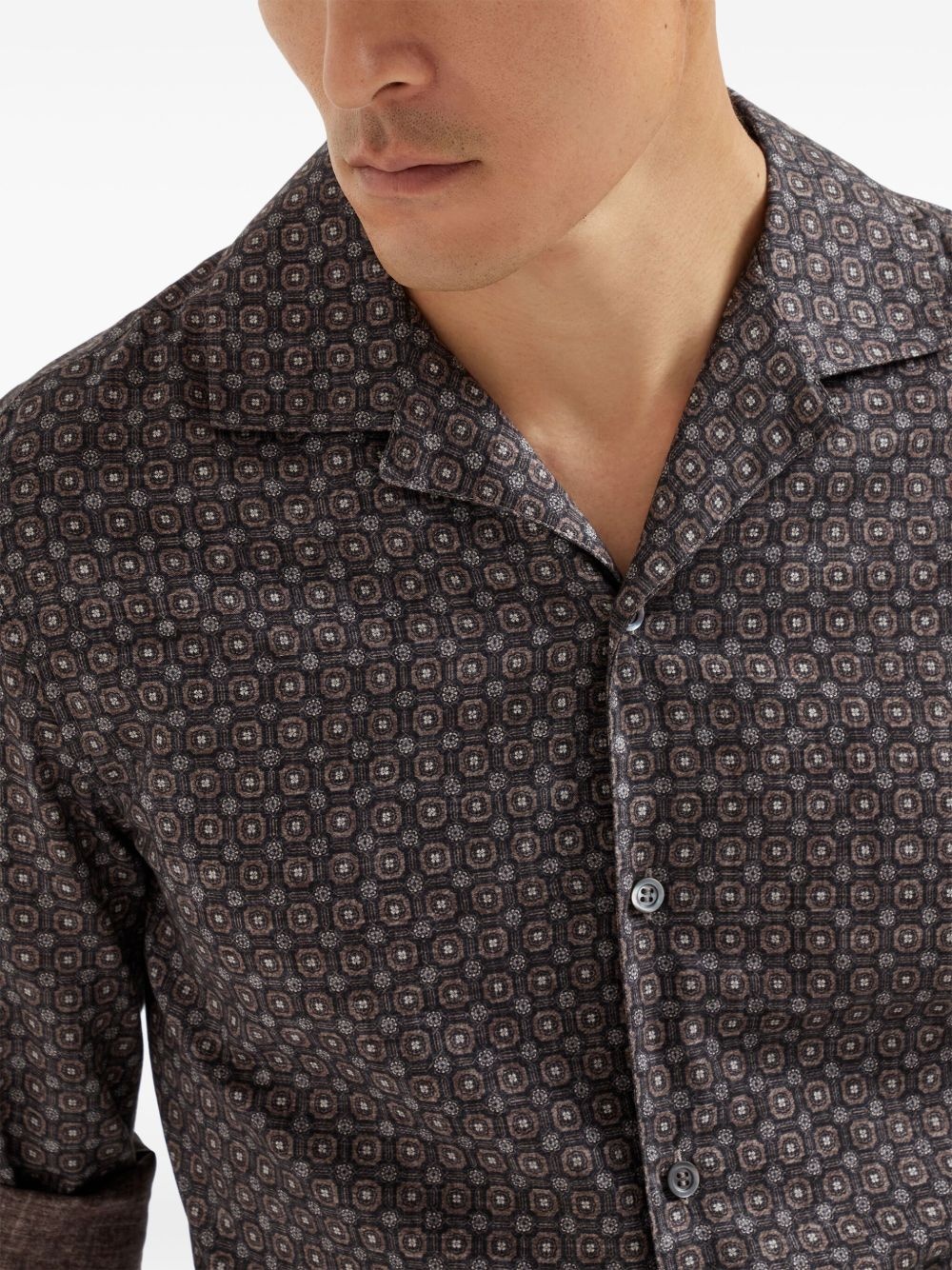 camp-collar shirt - 4