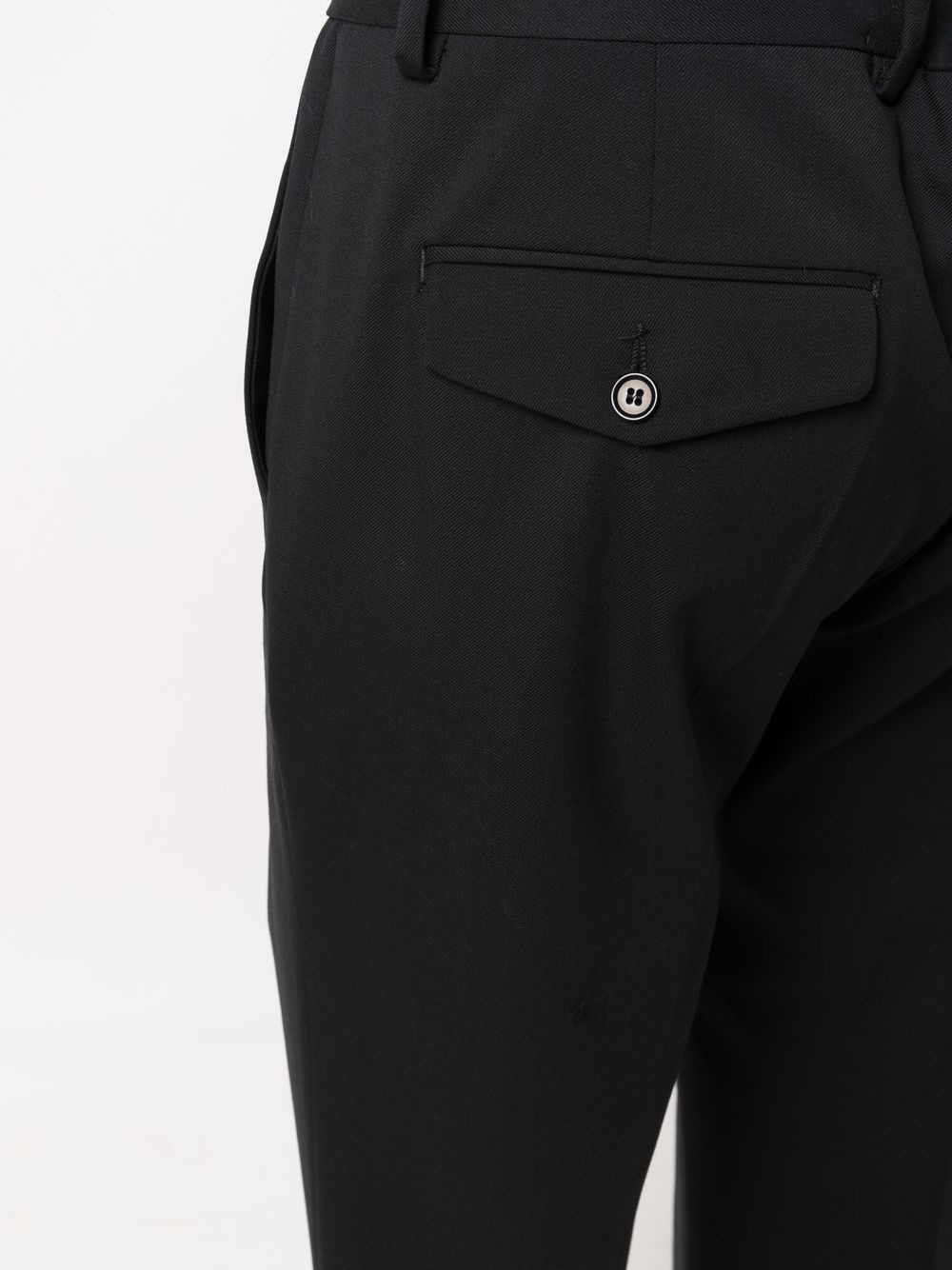 logo-patch straight-leg trousers - 5