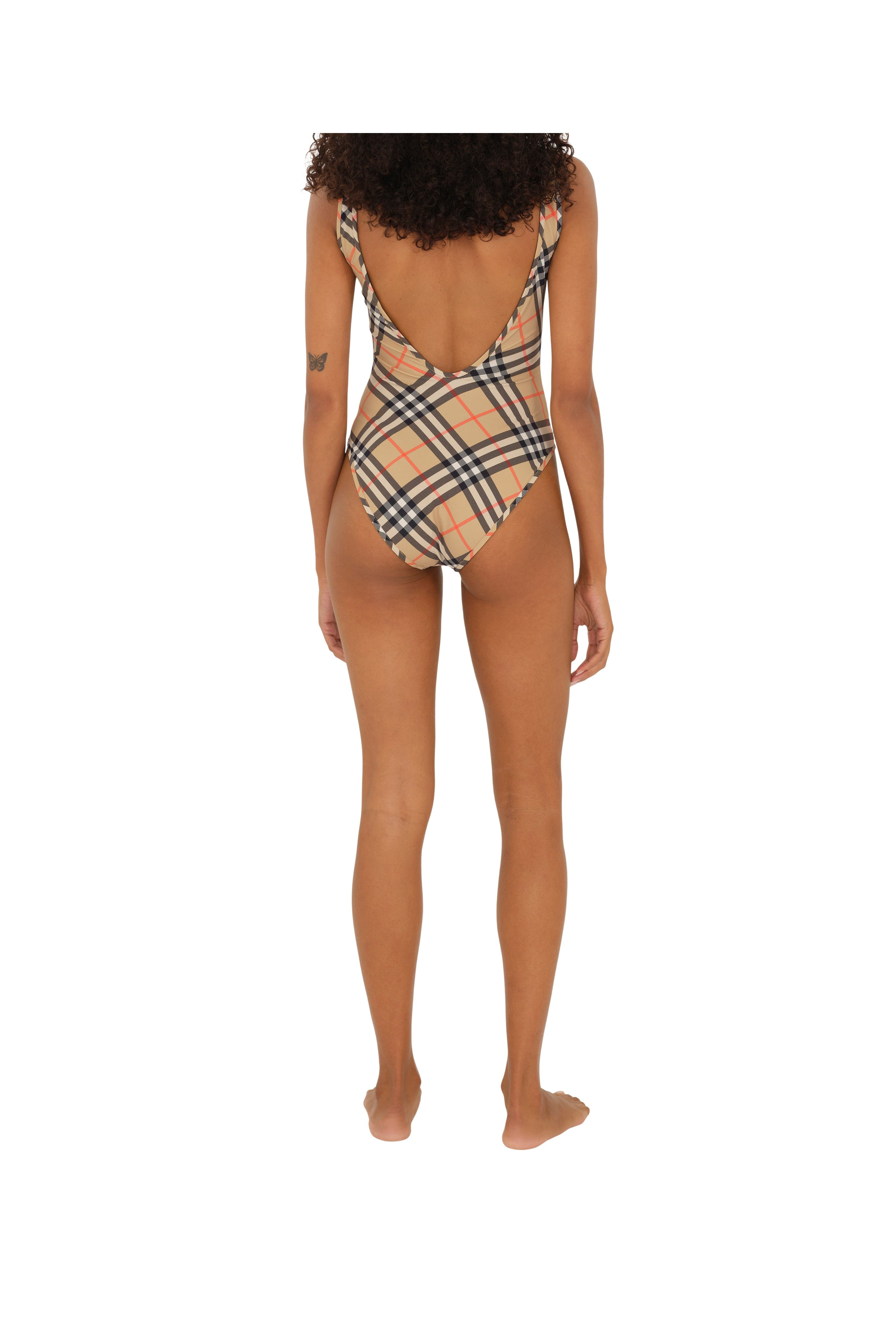 burberry Check Swimsuit in Sand at Nordstrom - 4