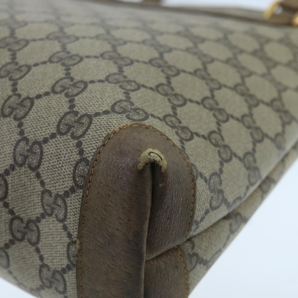 GUCCI GG Supreme Tote Bag Pvc Leather Beige Gold 89 02 905 - 13