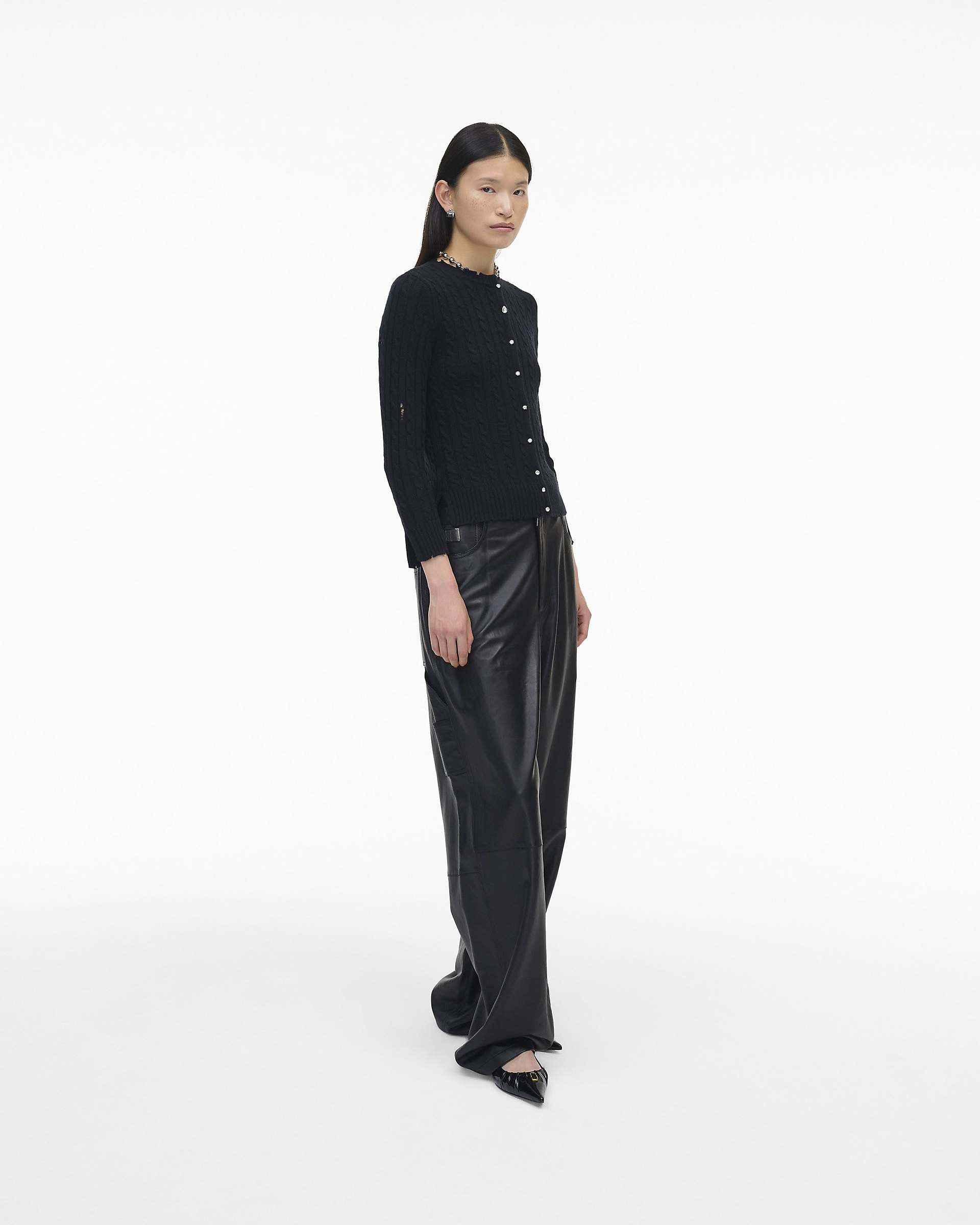 THE SHRUNKEN CASHMERE CABLE CARDIGAN - 3