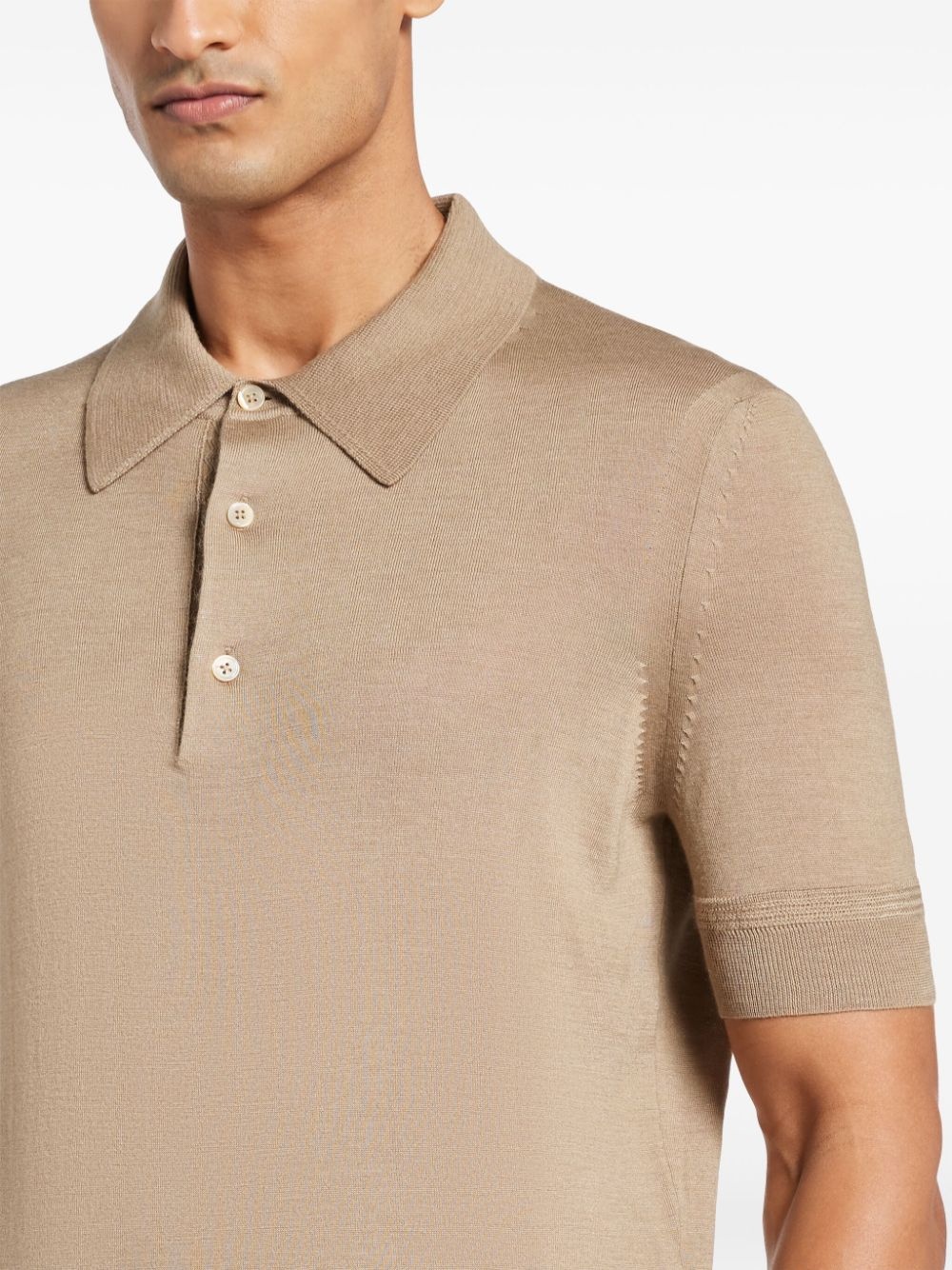 knitted polo shirt - 5