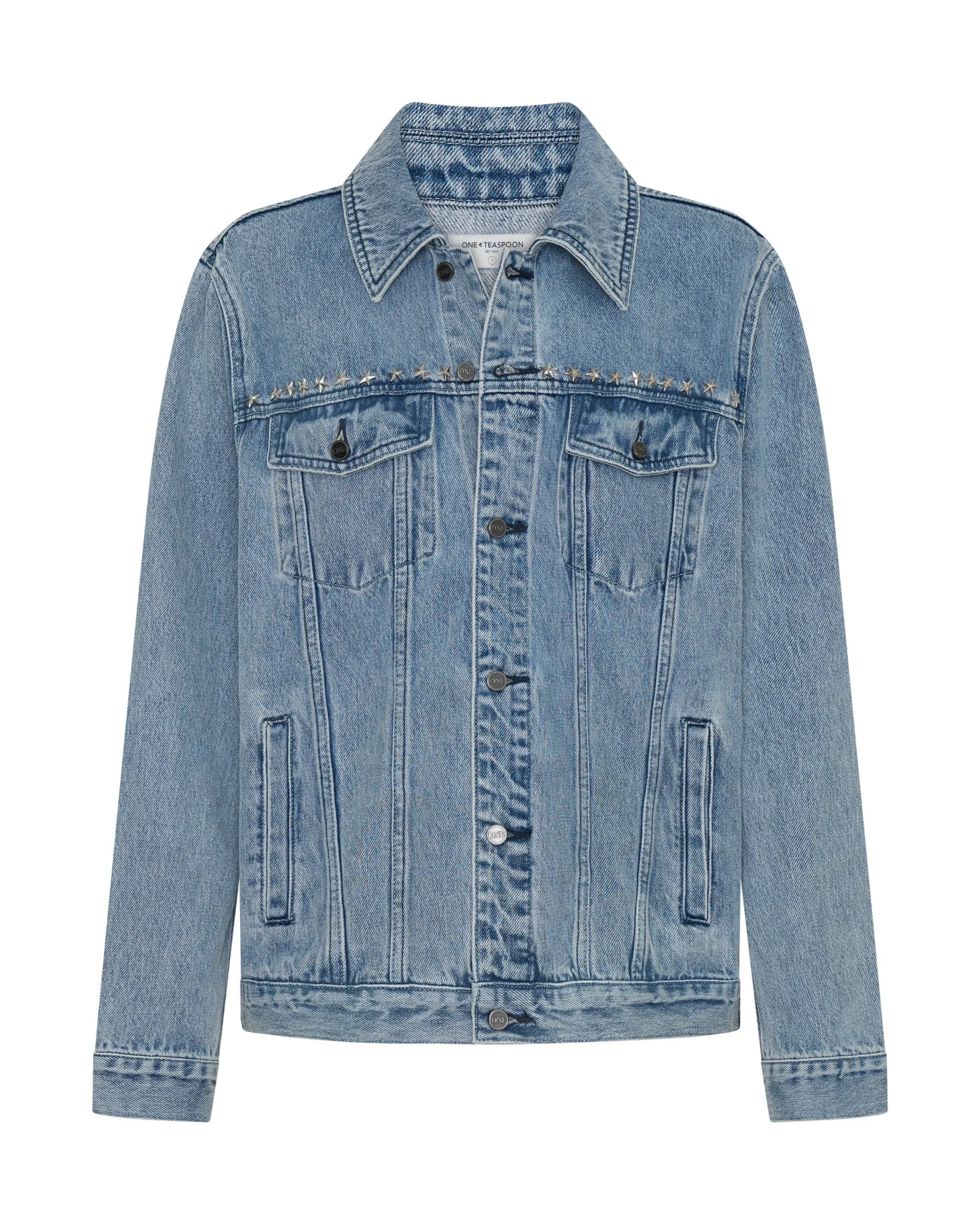25th Anniversary Trucker Studded Denim Jacket - Salty Dog - 1