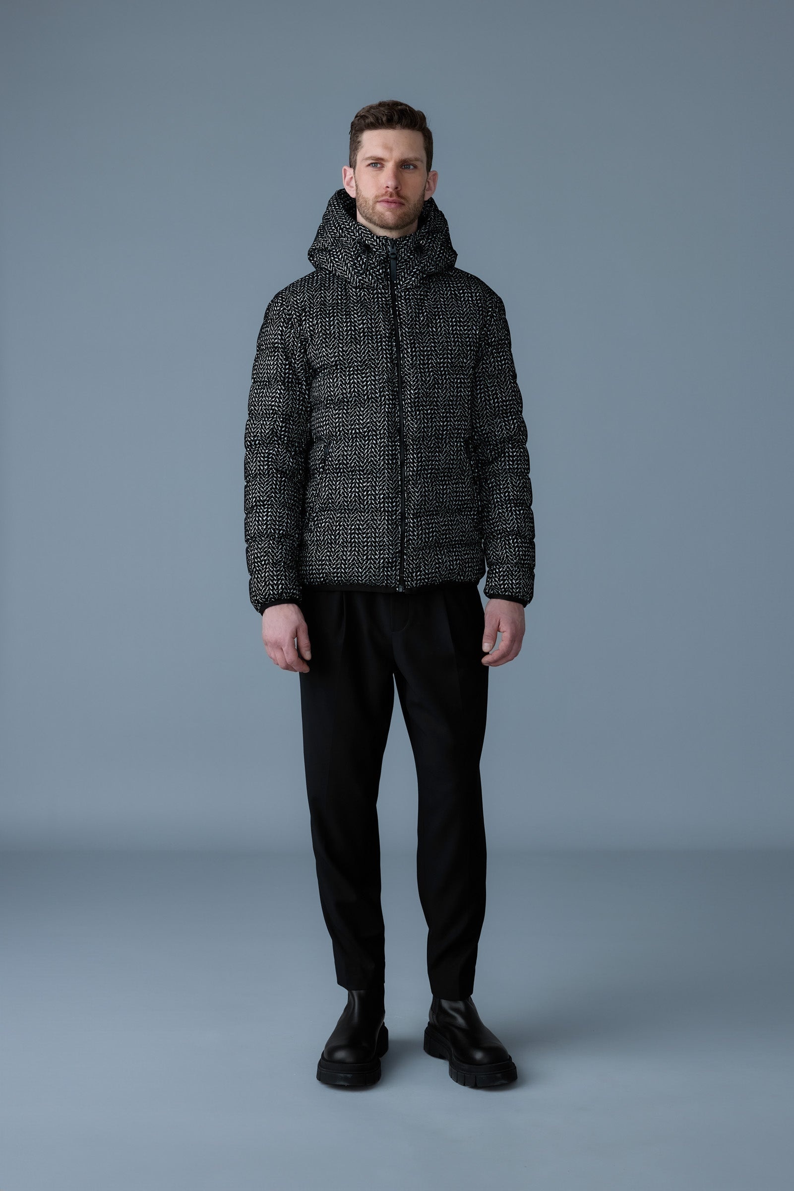 JACK-FLP Flocked light down jacket with hood - 2