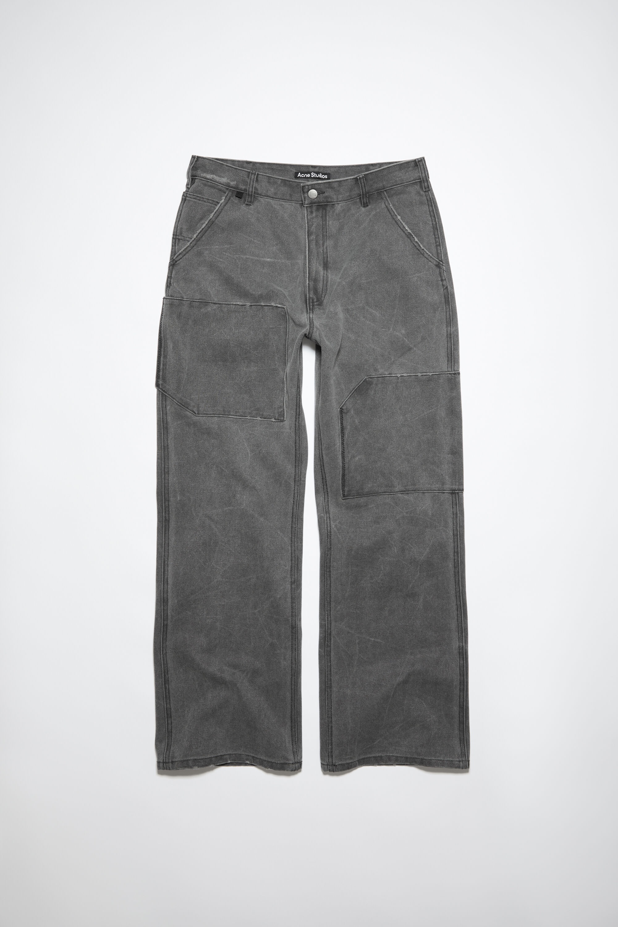 Patch canvas trousers - Carbon grey - 6