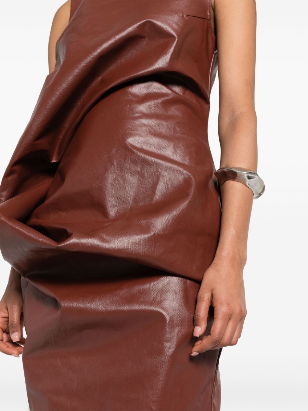 coated crumpled maxi dress - 5