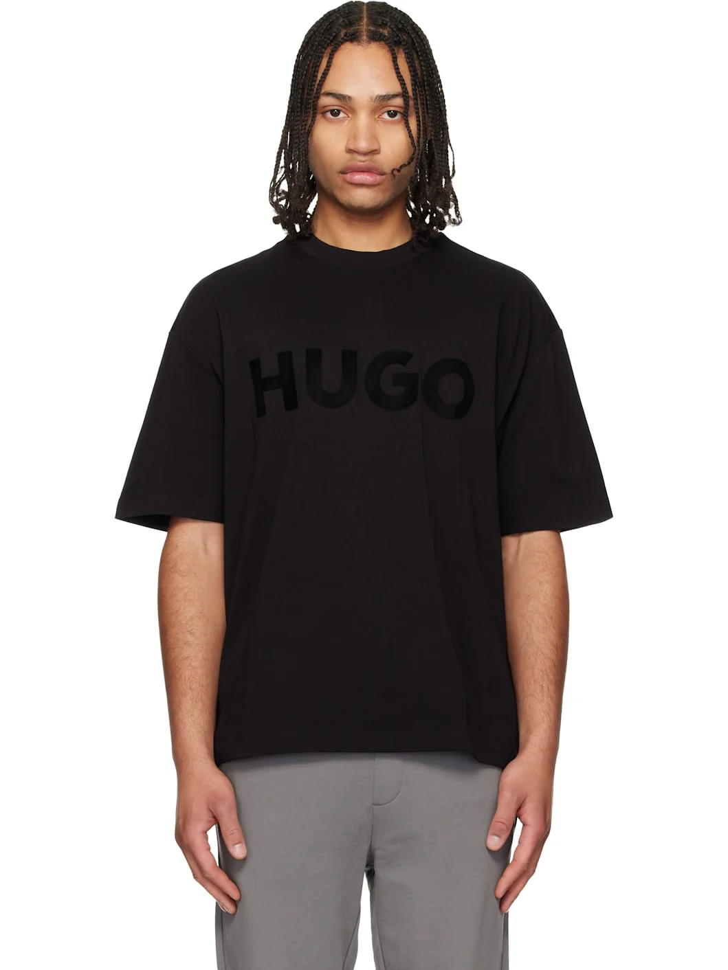 Black Cotton-Jersey Logo T-shirt - 1