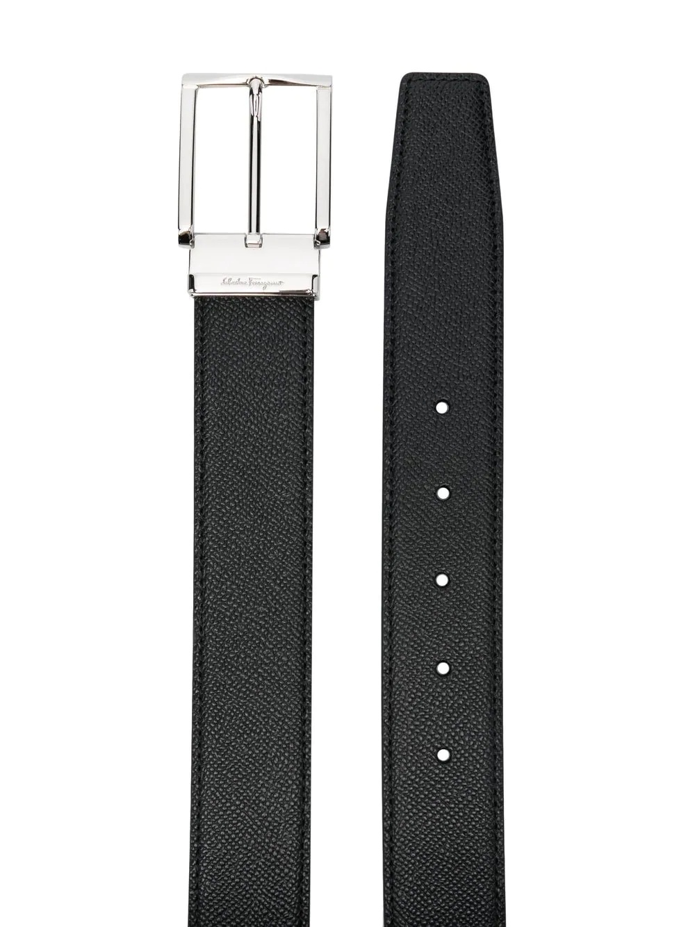 buckle-fastened leather belt - 2