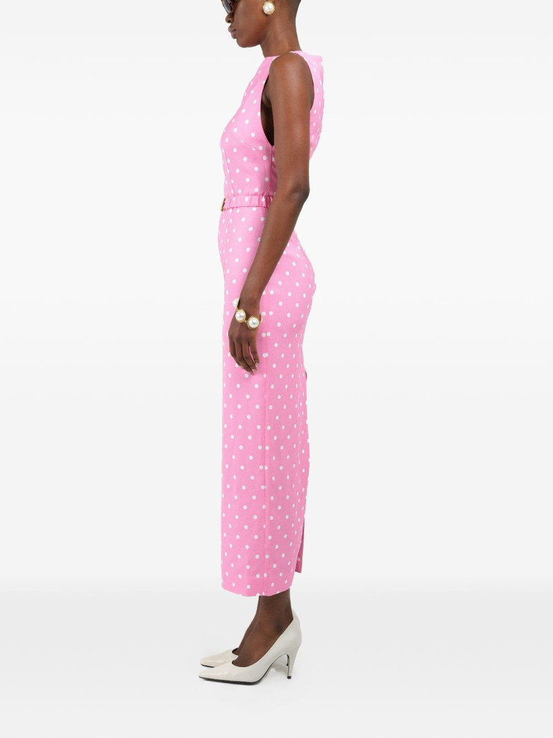 polka-dots straight-neckline maxi dress 5
