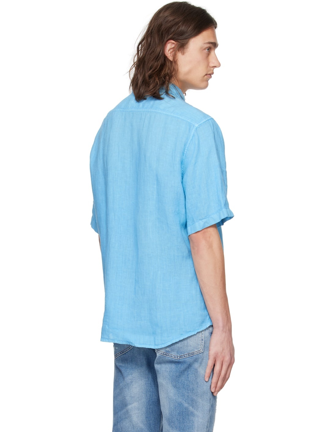 Blue Regular-Fit Shirt - 3