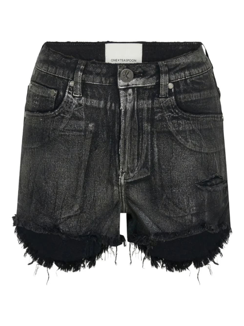 Bonitas frayed denim short shorts - 1