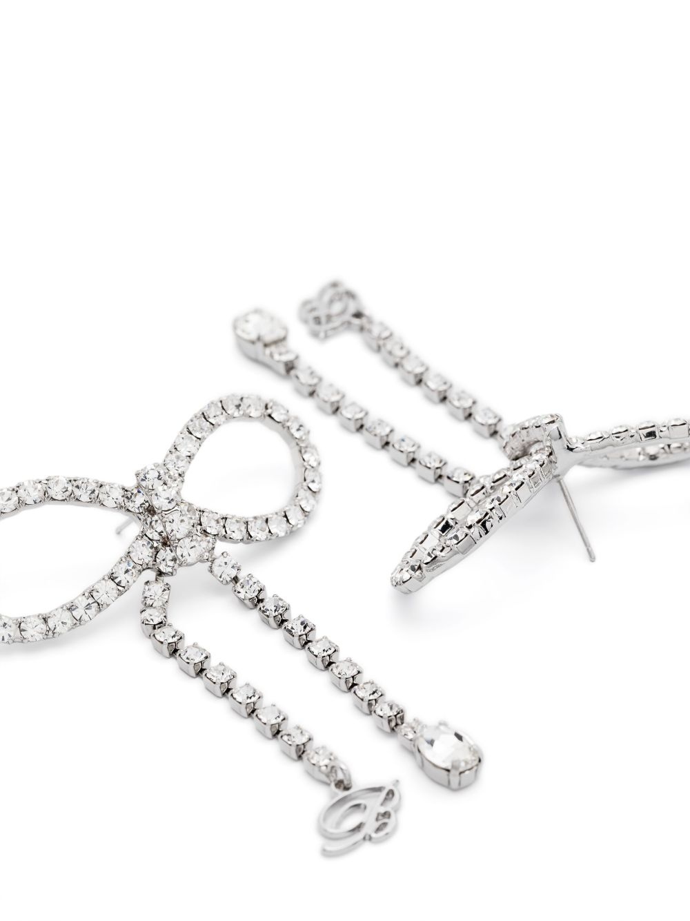 rhinestone-bow earrings - 2