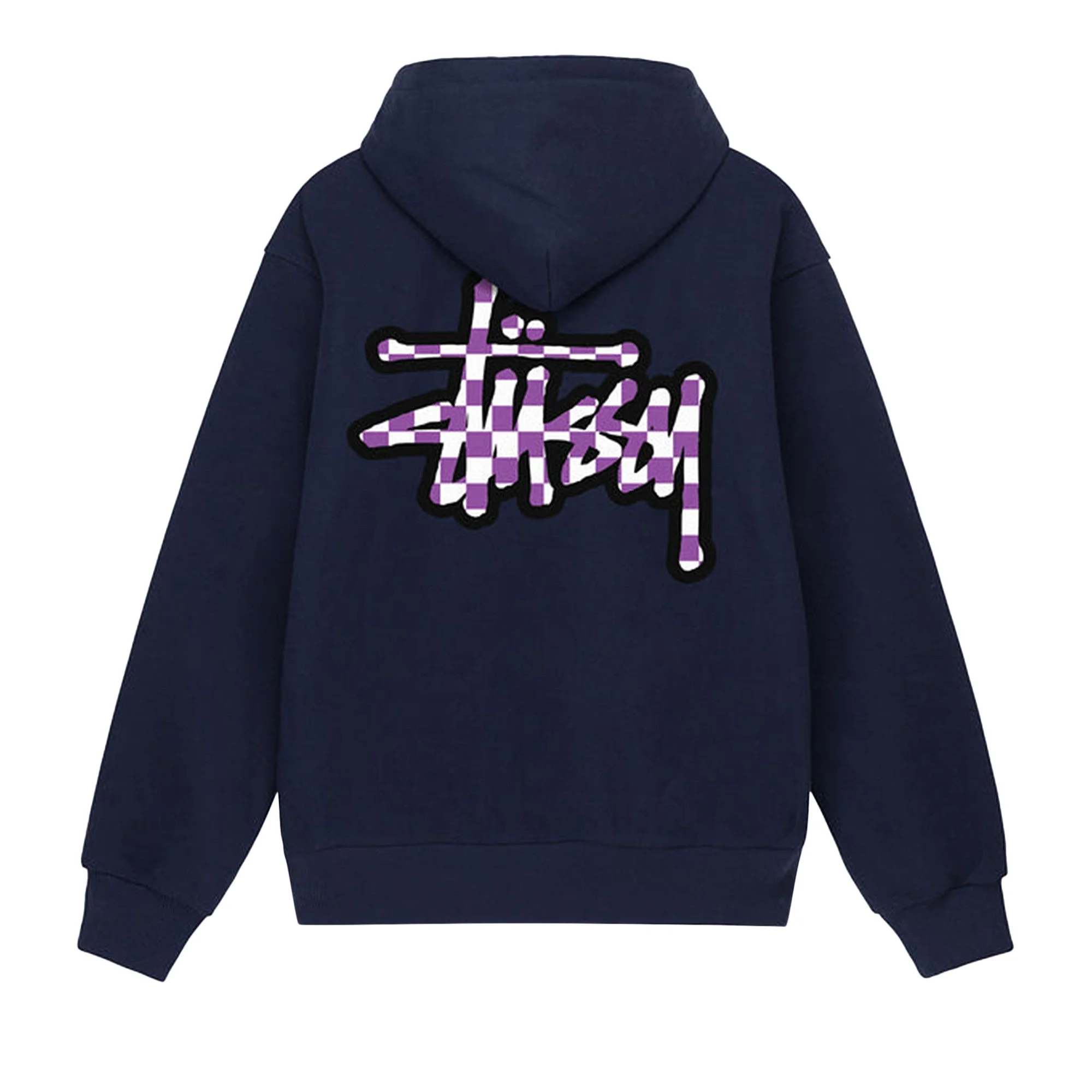 Pullover Hoodie Stussy Checkered Hoodie Zip Hooded Plaid Shirt