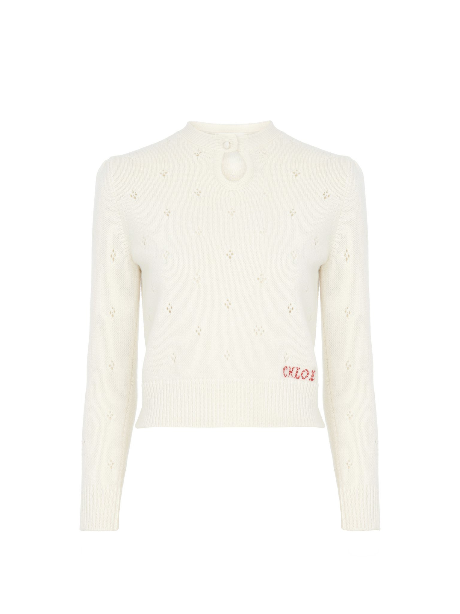 FITTED SWEATER IN A WOOL & CASHMERE KNIT - 1