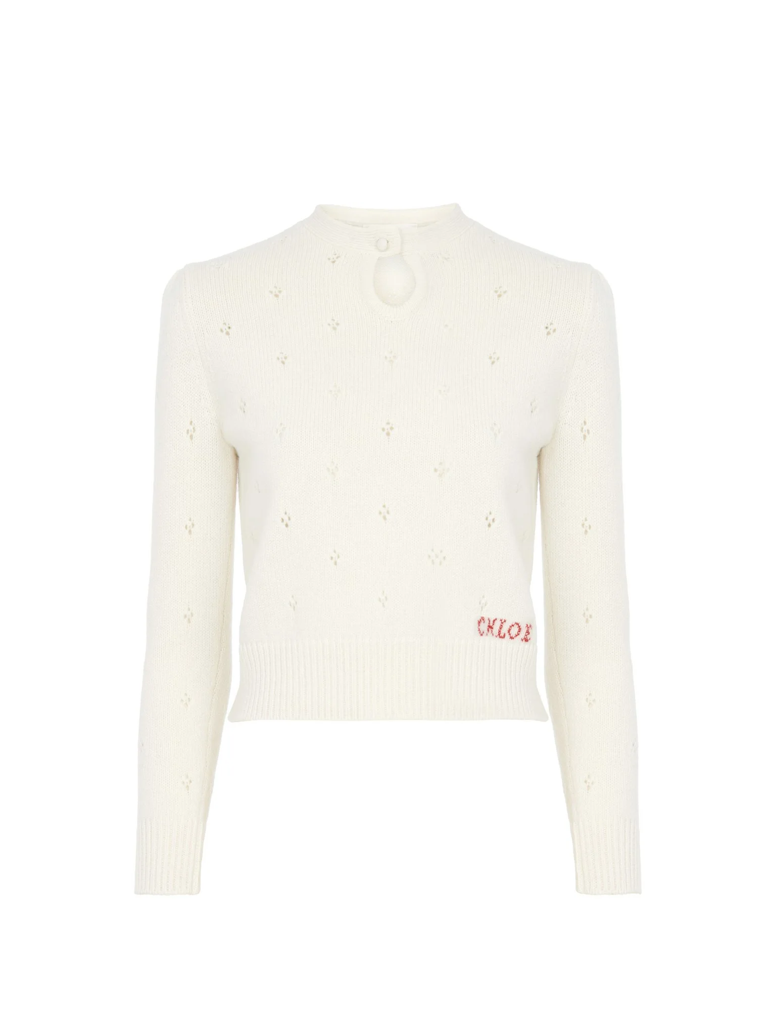 FITTED SWEATER IN A WOOL & CASHMERE KNIT - 1