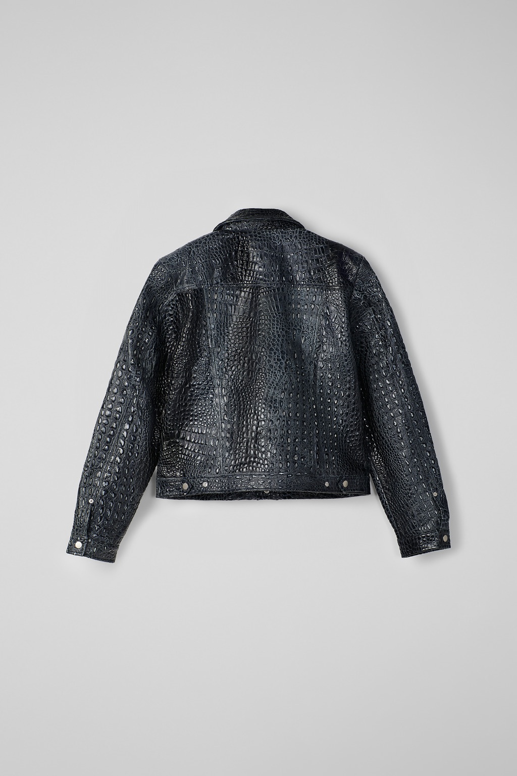 Dark Gray Leather Jacket - 3