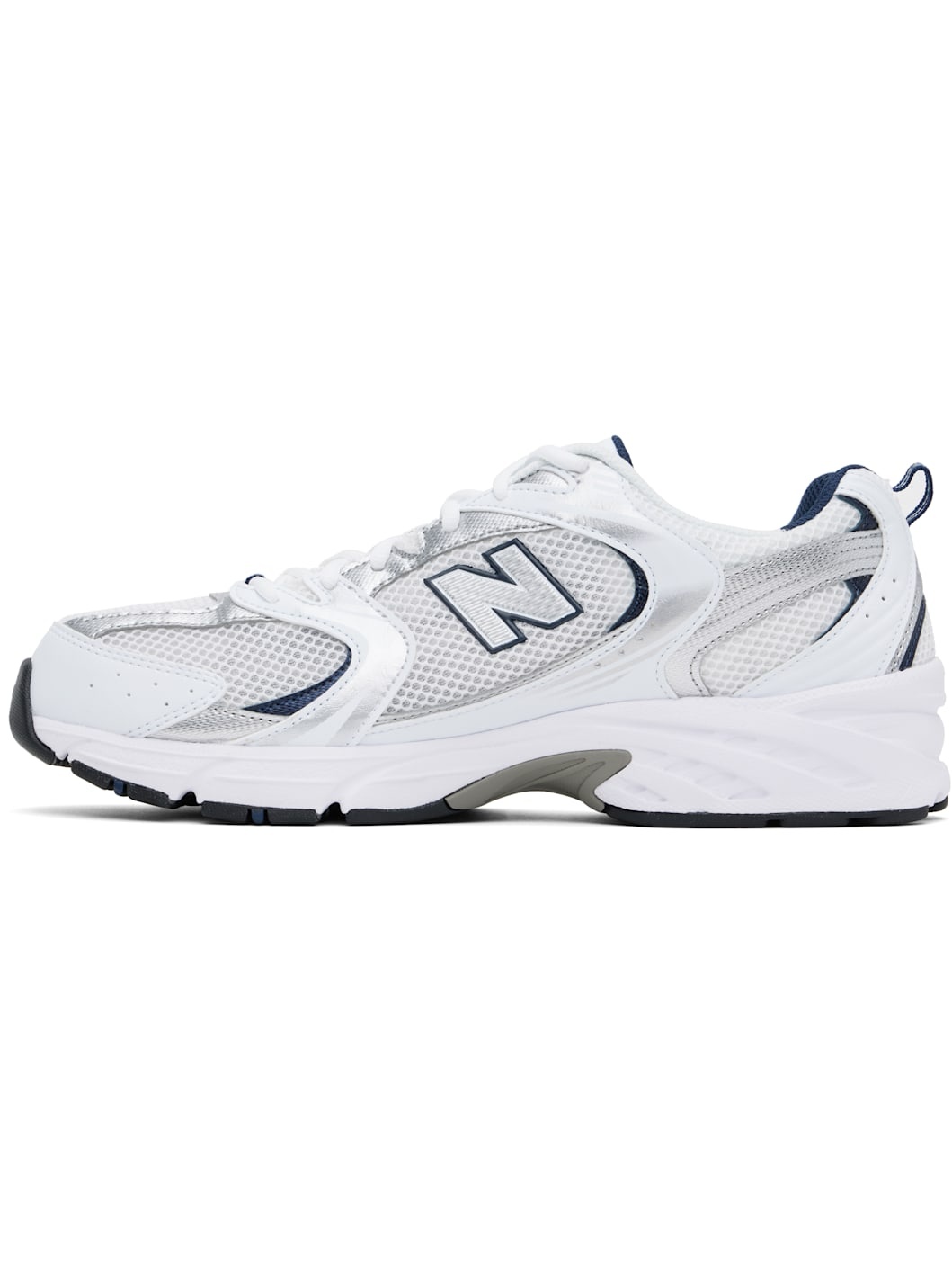 White & Silver 530 Sneakers - 3