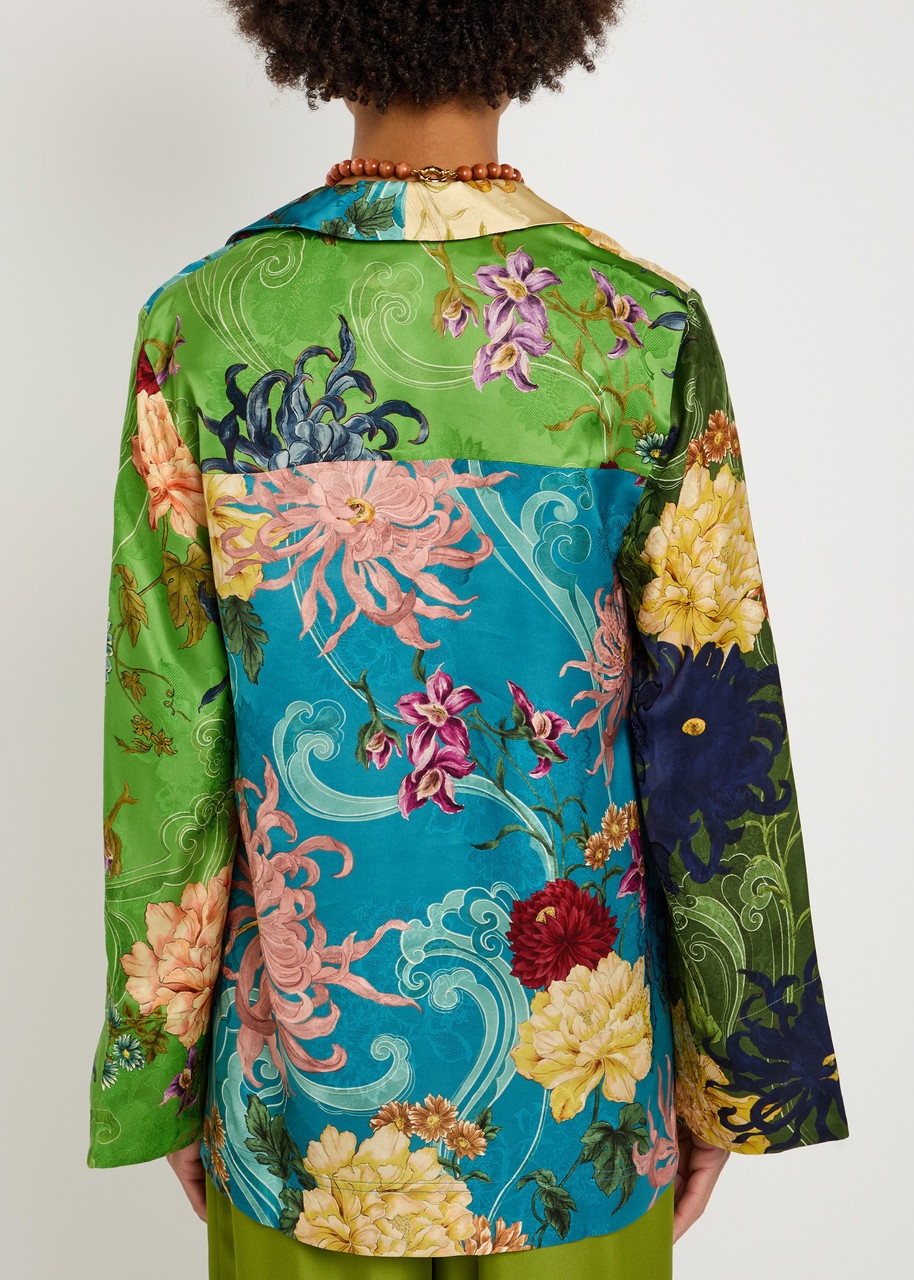 Alemais Avery Floral Satin Shirt - 3