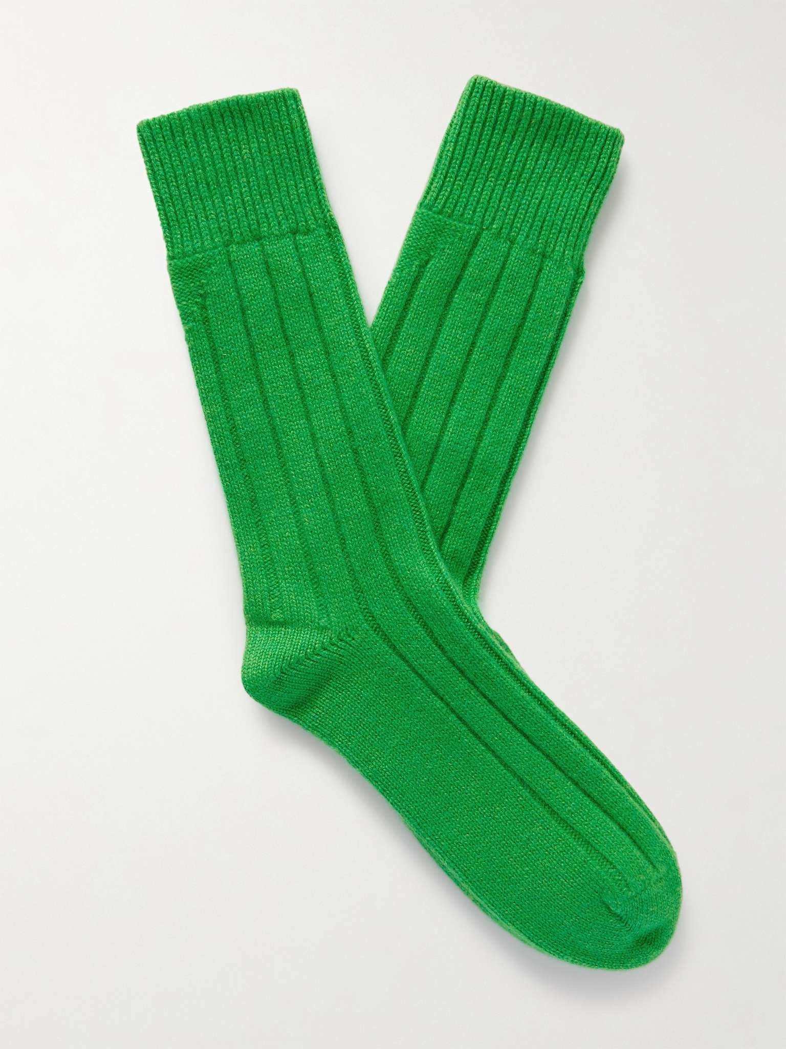 Ribbed Cashmere Socks - 1