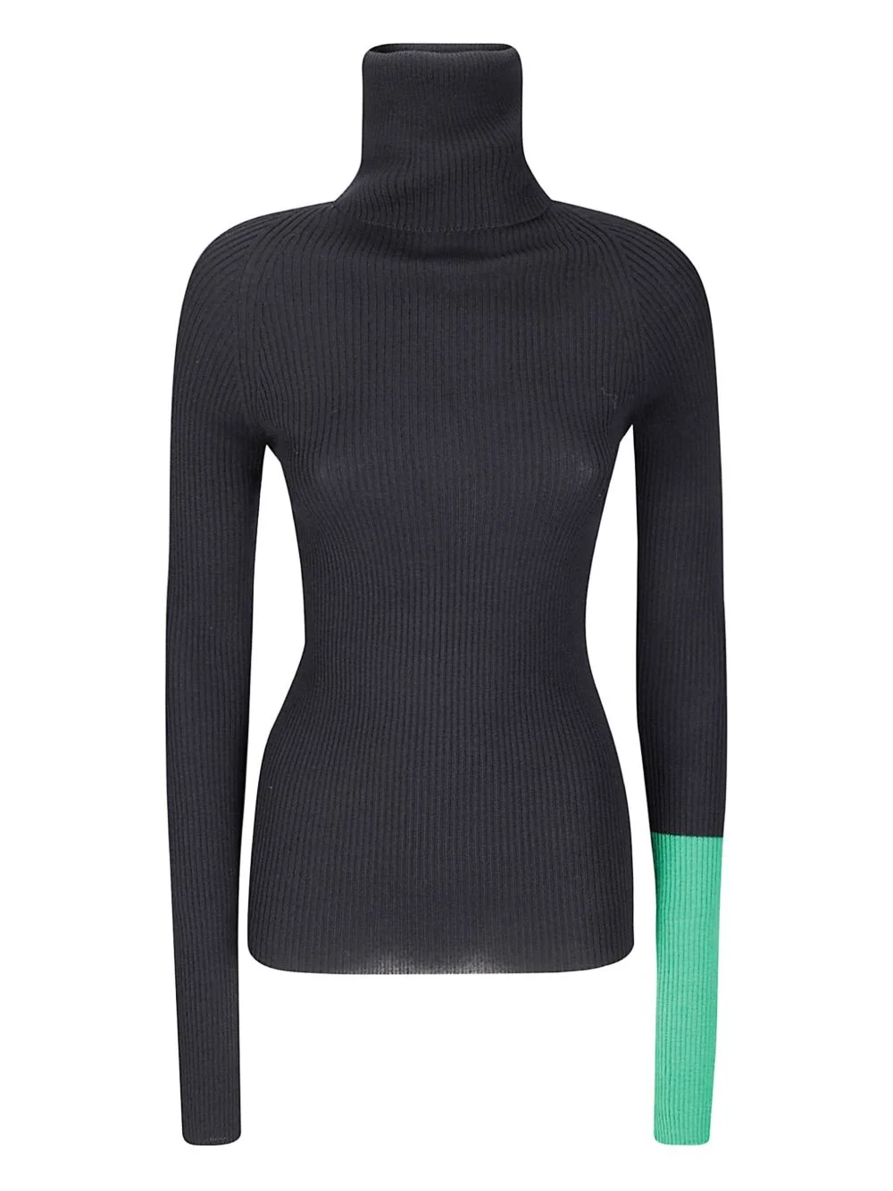 high-neck colour block sweater - 1