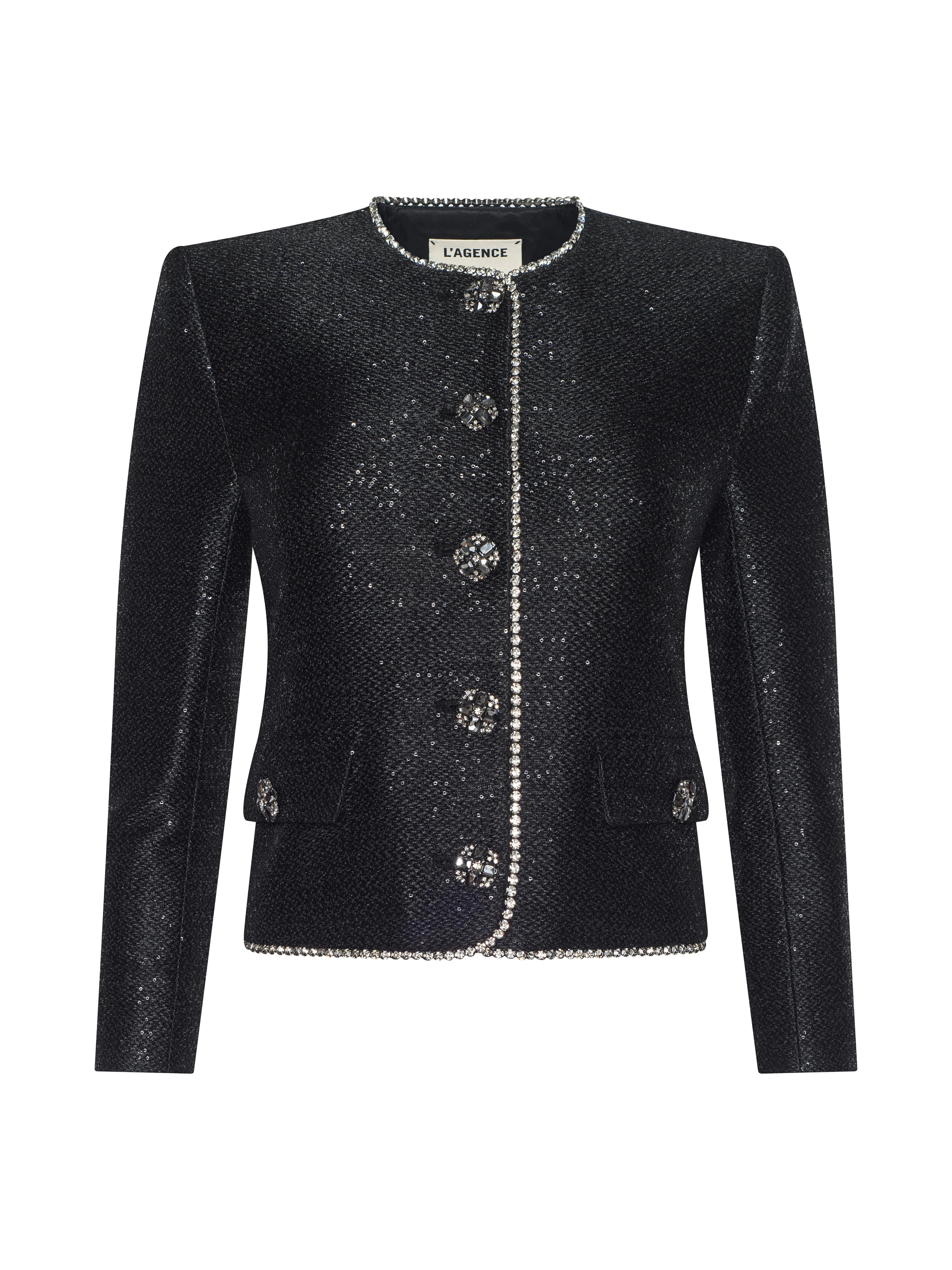 Zell Sequined Tweed Jacket - 1