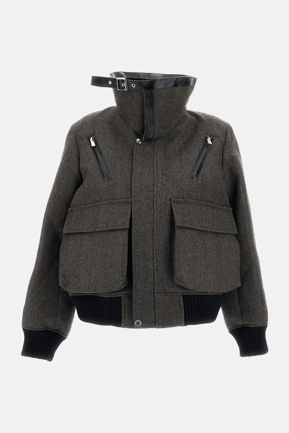 Herringbone padded jacket - 1