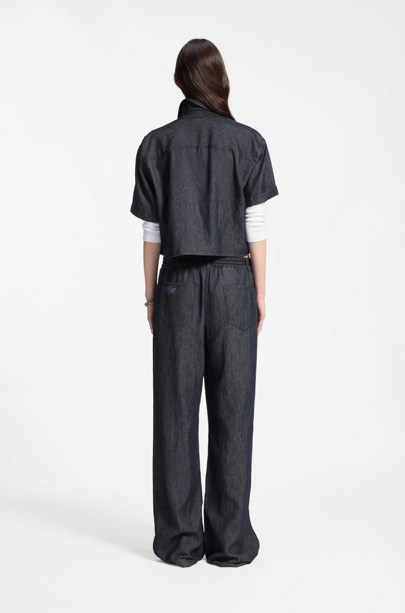 RELAXED-FIT CROPPED BLOUSE IN LIGHTWEIGHT DENIM 5