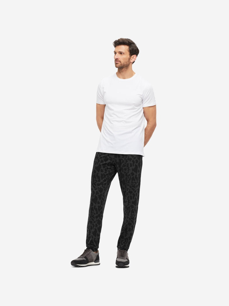 Derek Rose Men's Track Pants London 7 Micro Modal Stretch Black outlook