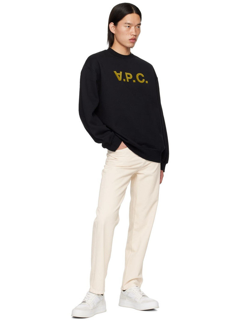 A.P.C. Black Oversize Grand 'V.P.C.' Sweatshirt outlook