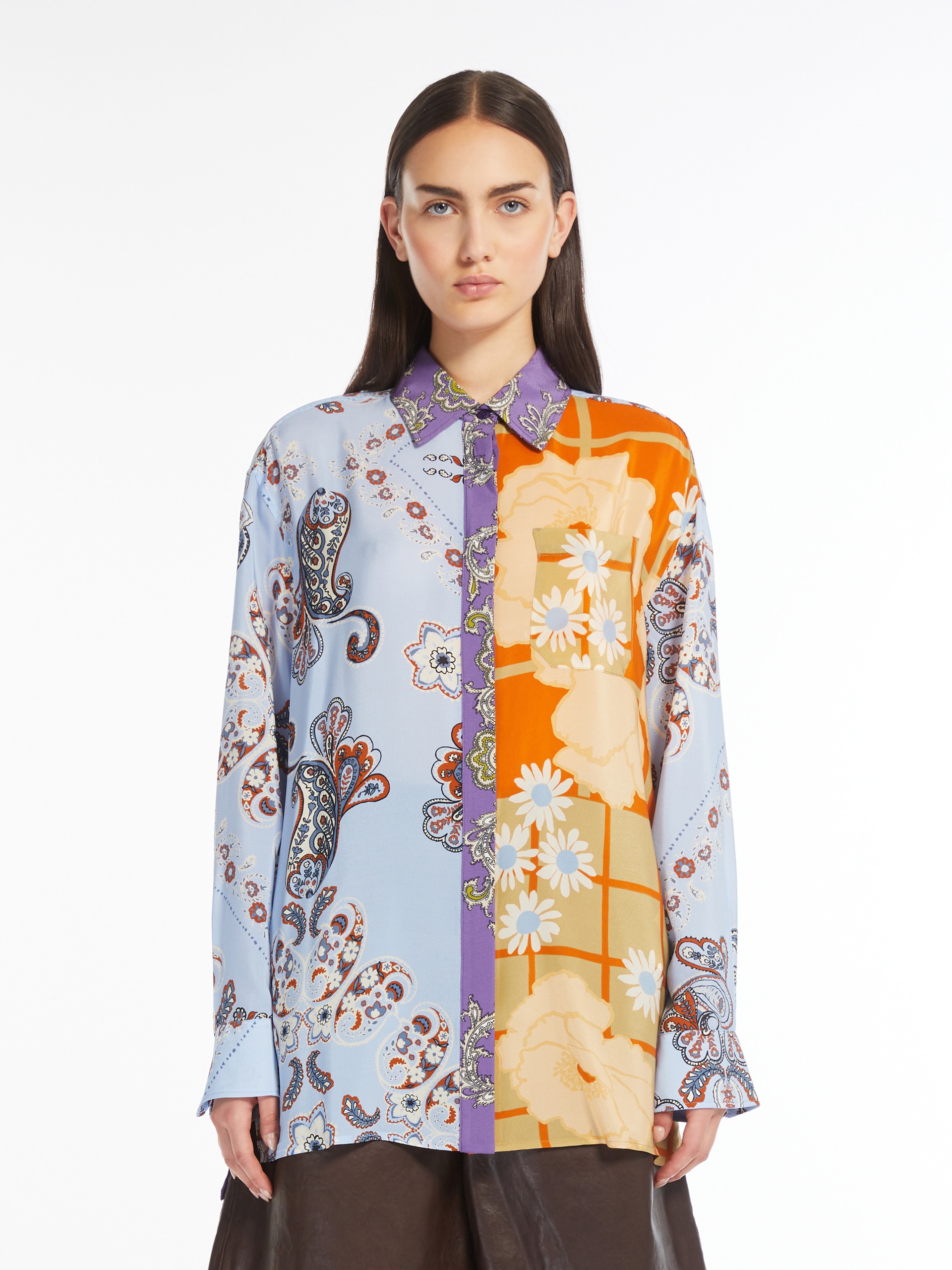 ALCAZAR Printed crepe de chine shirt - 3